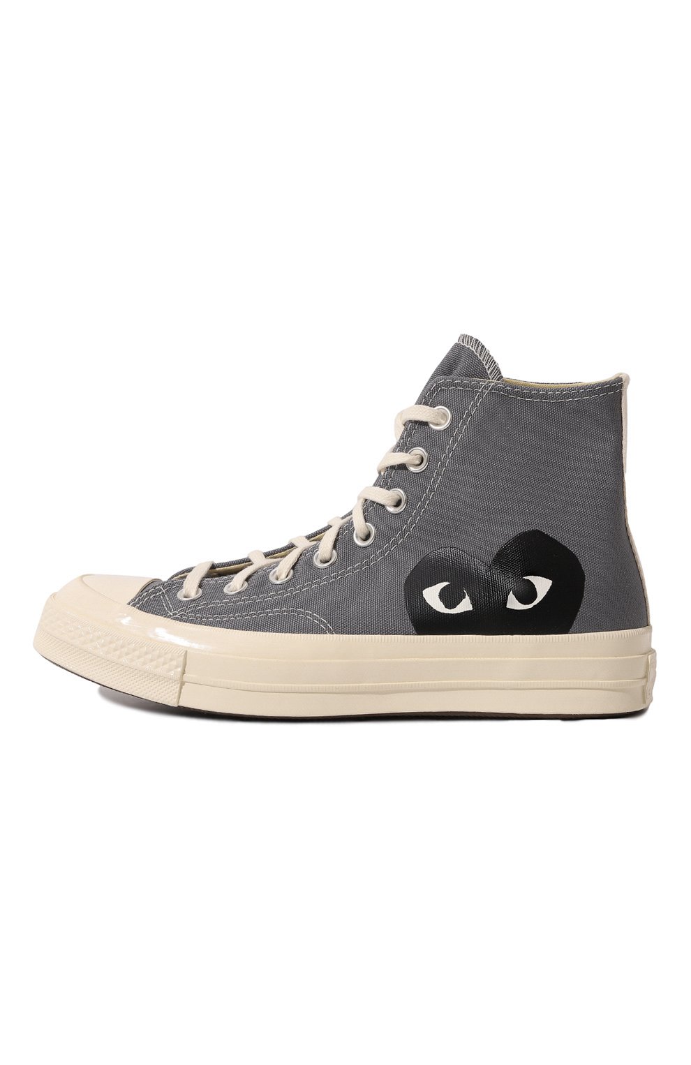 Текстильные кеды comme des garcons play x converse COMME DES GARCONS PLAY серого цвета по цене 21650 руб., арт. 171847, фото 4 Текстильные кеды comme des garcons play x converse COMME DES GARCONS PLAY, арт. 171847, фото 4