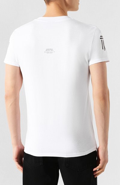 Хлопковая футболка DIEGO VENTURINO белого цвета по цене 12200 руб., арт. SS20-DV TS BMS, фото 4 Хлопковая футболка DIEGO VENTURINO, арт. SS20-DV TS BMS, фото 4