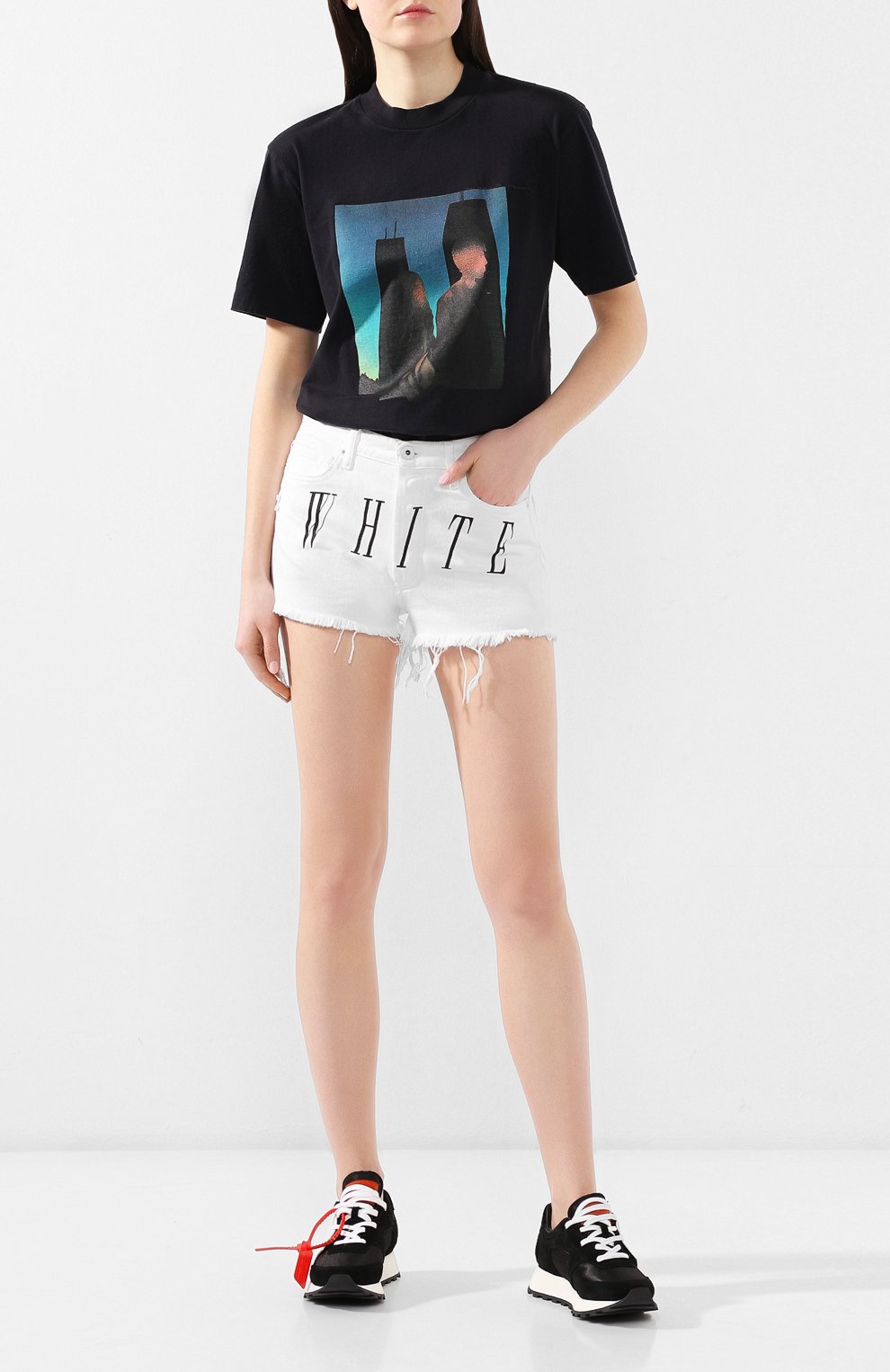 Джинсовые шорты OFF-WHITE, арт. 0WYC002S19D620460110, фото 2