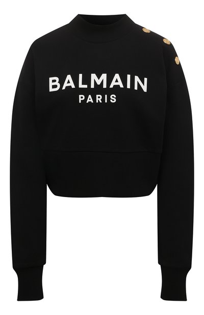 Хлопковый свитшот BALMAIN, арт. AF0J0040BB02, фото 1