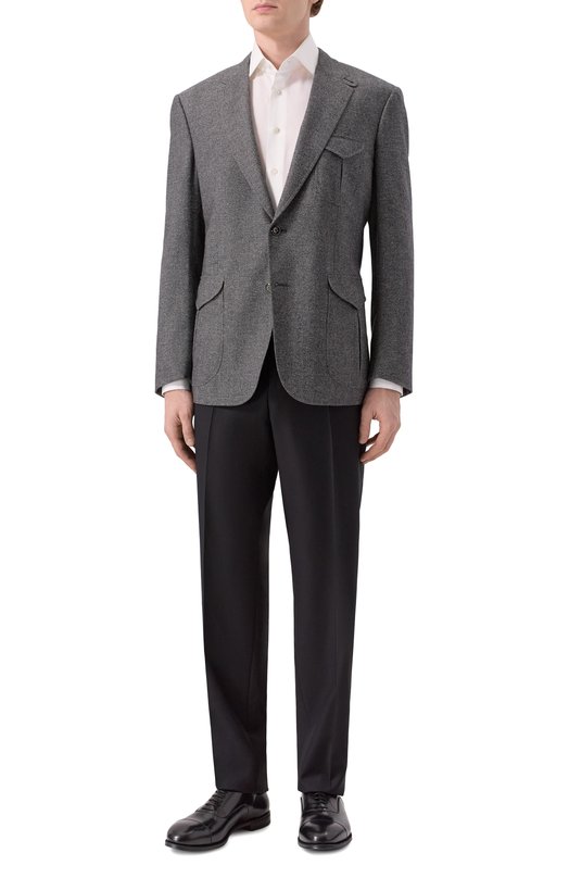 Шерстяной пиджак Stefano Ricci S1RF432SH3/W0002I Серый  S1RF432SH3/W0002I Фото 2