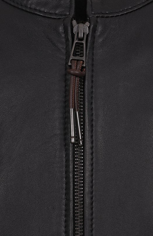 Кожаный бомбер Windsor B0RELL03-L/1300145/60 Чёрный  B0RELL03-L/1300145/60 Фото 6