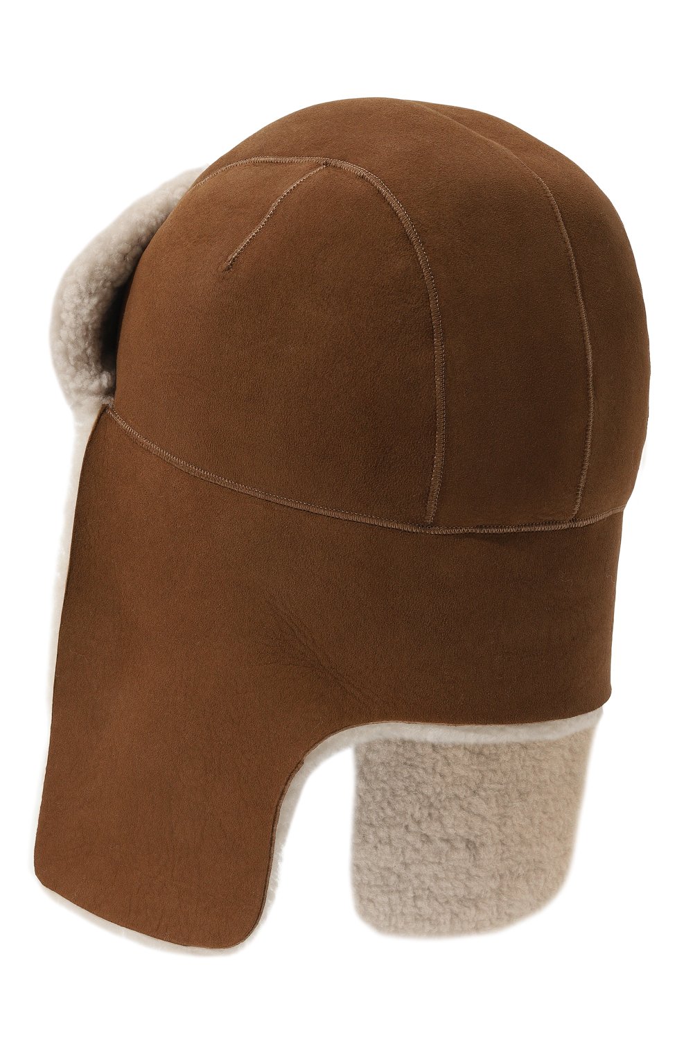 Шапка-ушанка из овчины YVES SALOMON ENFANT светло-коричневого цвета по цене 26150 руб., арт. 25WEA604XXMSCP, фото 2 Шапка-ушанка из овчины YVES SALOMON ENFANT, арт. 25WEA604XXMSCP, фото 2