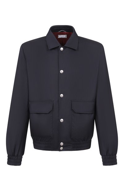 Мужской бомбер из шелка и шерсти BRUNELLO CUCINELLI, арт. MM4346571