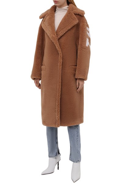 Шуба из экомеха FORTE DEI MARMI COUTURE коричневого цвета по цене 61500 руб., арт. 21WF1561, фото 3 Шуба из экомеха FORTE DEI MARMI COUTURE, арт. 21WF1561, фото 3