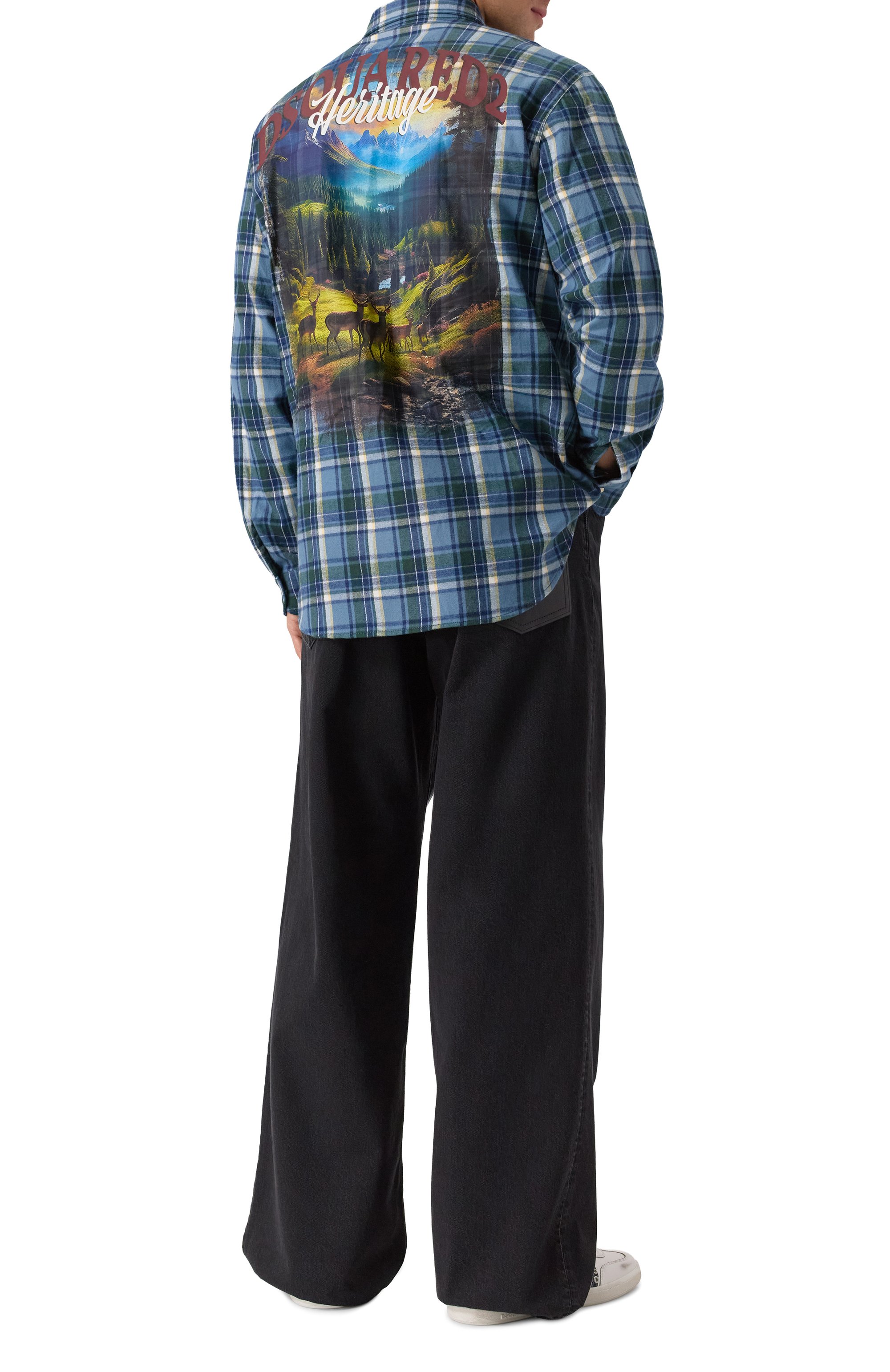 Хлопковая рубашка DSQUARED2 голубого цвета по цене 97000 руб., арт. S74DM0948/D35296, фото 2 Хлопковая рубашка DSQUARED2, арт. S74DM0948/D35296, фото 2