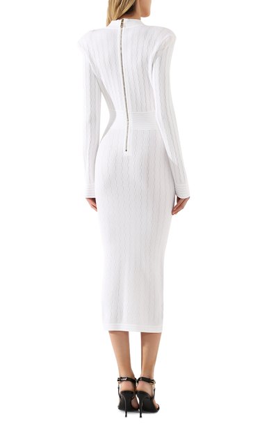Платье BALMAIN белого цвета по цене 166500 руб., арт. TF16640/K030, фото 4 Платье BALMAIN, арт. TF16640/K030, фото 4