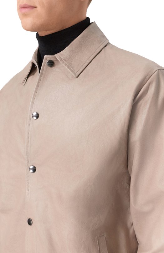 Кожаная куртка-рубашка Giorgio Brato GU26S24003WRTM Кремовый  GU26S24003WRTM Фото 5