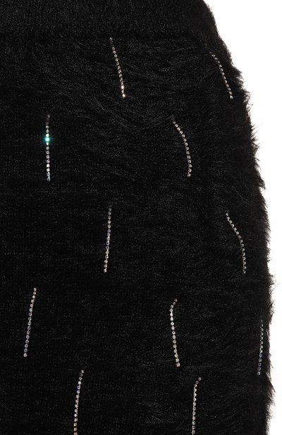 Юбка с отделкой стразами DAVID KOMA черного цвета по цене 55100 руб., арт. PF24DKKN02S, фото 5 Юбка с отделкой стразами DAVID KOMA, арт. PF24DKKN02S, фото 5