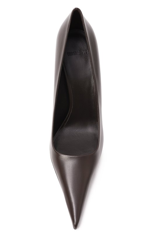 Кожаные туфли VETEMENTS WH76HE500C/2471 LEATHER Коричневый  WH76HE500C/2471 LEATHER Фото 6