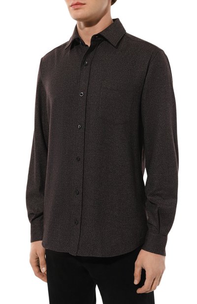 Рубашка из шерсти и вискозы AGNONA, арт. TD08U3E/UW014E, фото 3