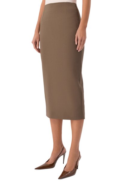 Шерстяная юбка MUGLER темно-бежевого цвета по цене 113000 руб., арт. 26F1JU06001035, фото 3 Шерстяная юбка MUGLER, арт. 26F1JU06001035, фото 3