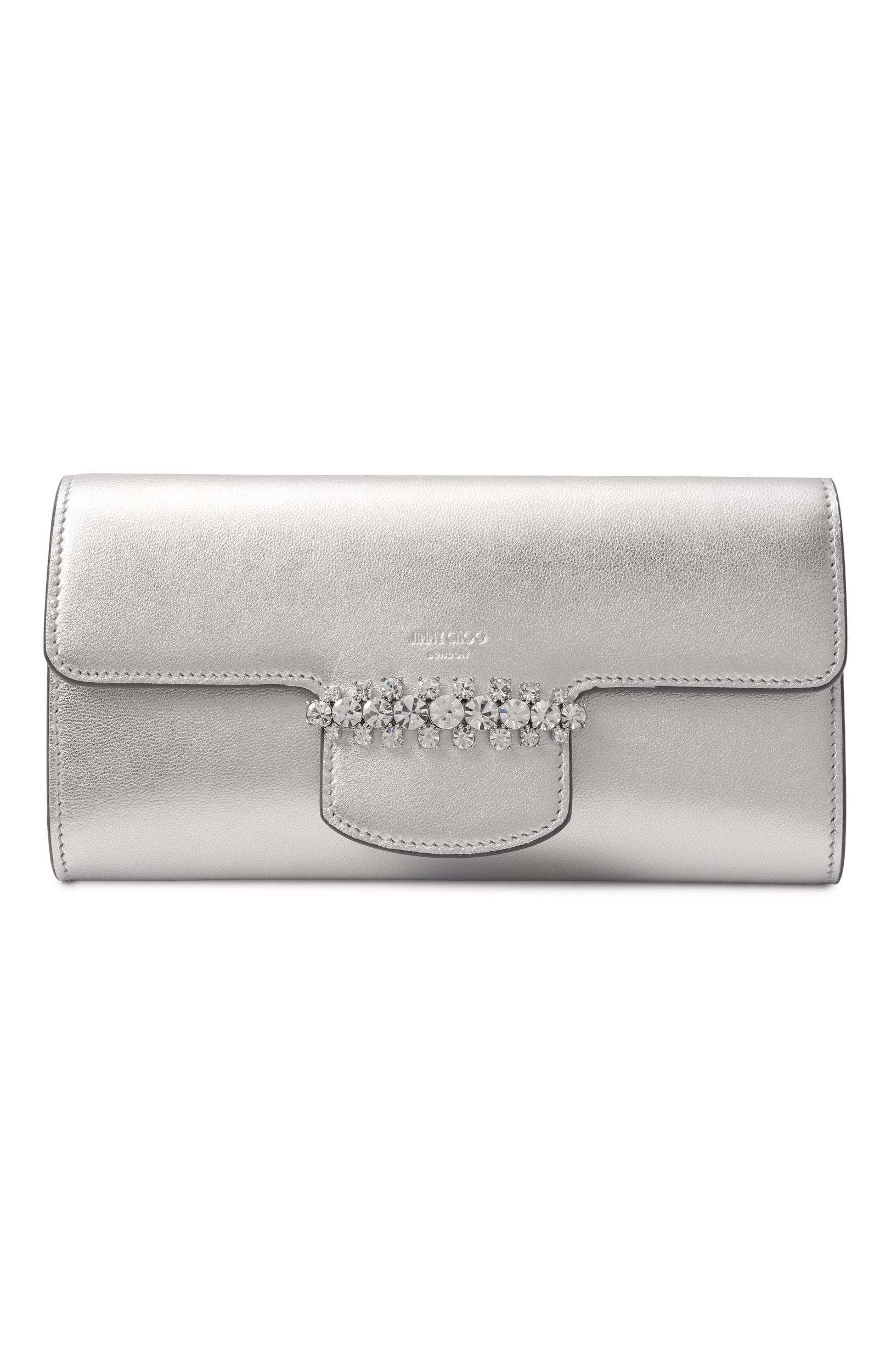 Клатч bing JIMMY CHOO серебряного цвета по цене 127500 руб., арт. BING WALLET/CHAIN/AZJ, фото 1 Клатч bing JIMMY CHOO, арт. BING WALLET/CHAIN/AZJ, фото 1