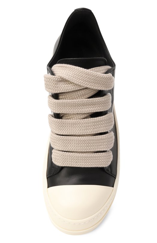 Кожаные кеды Jumbolace Rick Owens RU02E1893/LC0W2 Чёрный  RU02E1893/LC0W2 Фото 6