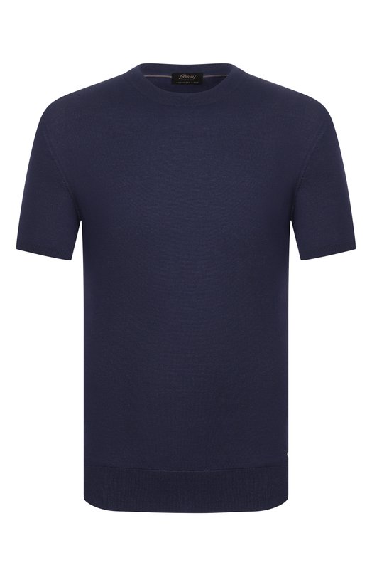 Джемпер из кашемира и шелка Brioni UMR00L/P1K82 Синий UMR00L/P1K82