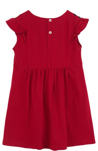 Хлопковое платье с бантом и контрастной отделкой GUCCI, арт. 503462/X9N98, фото 2