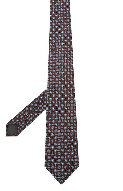 Шелковый галстук CANALI коричневого цвета по цене 12700 руб., арт. 18/HJ03078, фото 2 Шелковый галстук CANALI, арт. 18/HJ03078, фото 2