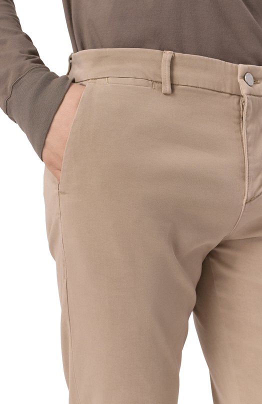 Хлопковые брюки 7 For All Mankind 7TSU3T49 Бежевый  7TSU3T49 Фото 5