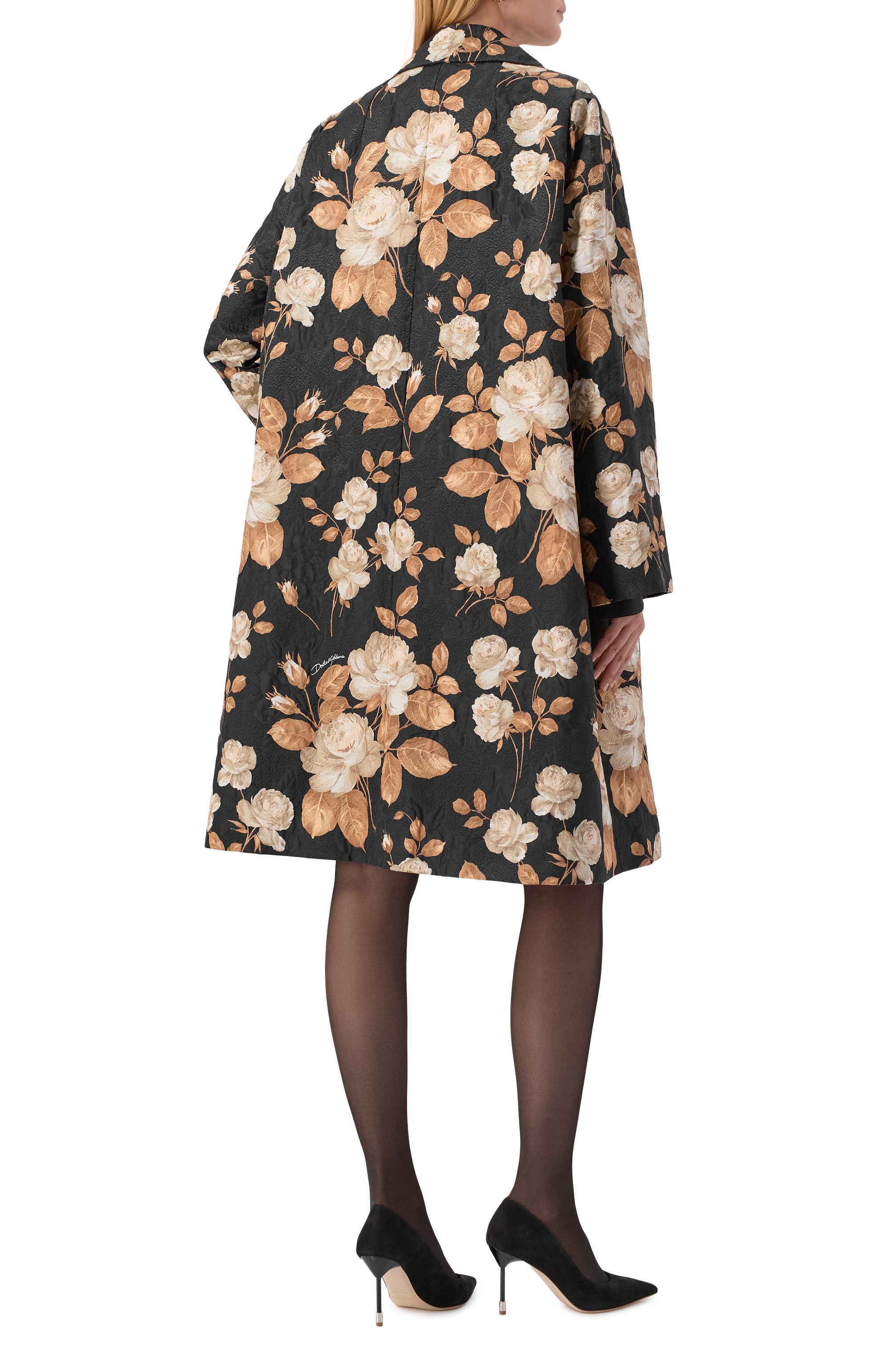 Пальто из хлопка и шелка DOLCE & GABBANA, арт. F0W3RT/FSTBR, фото 4