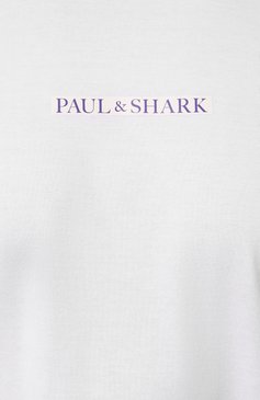 Мужская хлопковая футболка PAUL&SHARK белого цвета, арт. 24411058/3XL | Фото 5 (Принт: Без принта; Рукава: Короткие; Длина (для топов): Удлиненные; Материал сплава: Проставлено; Материал внешний: Хлопок; Драгоценные камни: Проставлено; Стили: Кэжуэл)