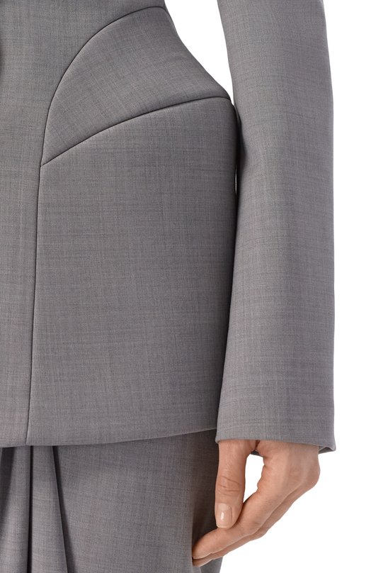 Шерстяной жакет Giuseppe di Morabito 06PSJA145 16327C Серый  06PSJA145 16327C Фото 5