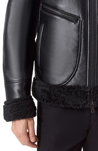 Дубленка ICEBERG черного цвета по цене 62450 руб., арт. 0Z40/6815, фото 5 Дубленка ICEBERG, арт. 0Z40/6815, фото 5