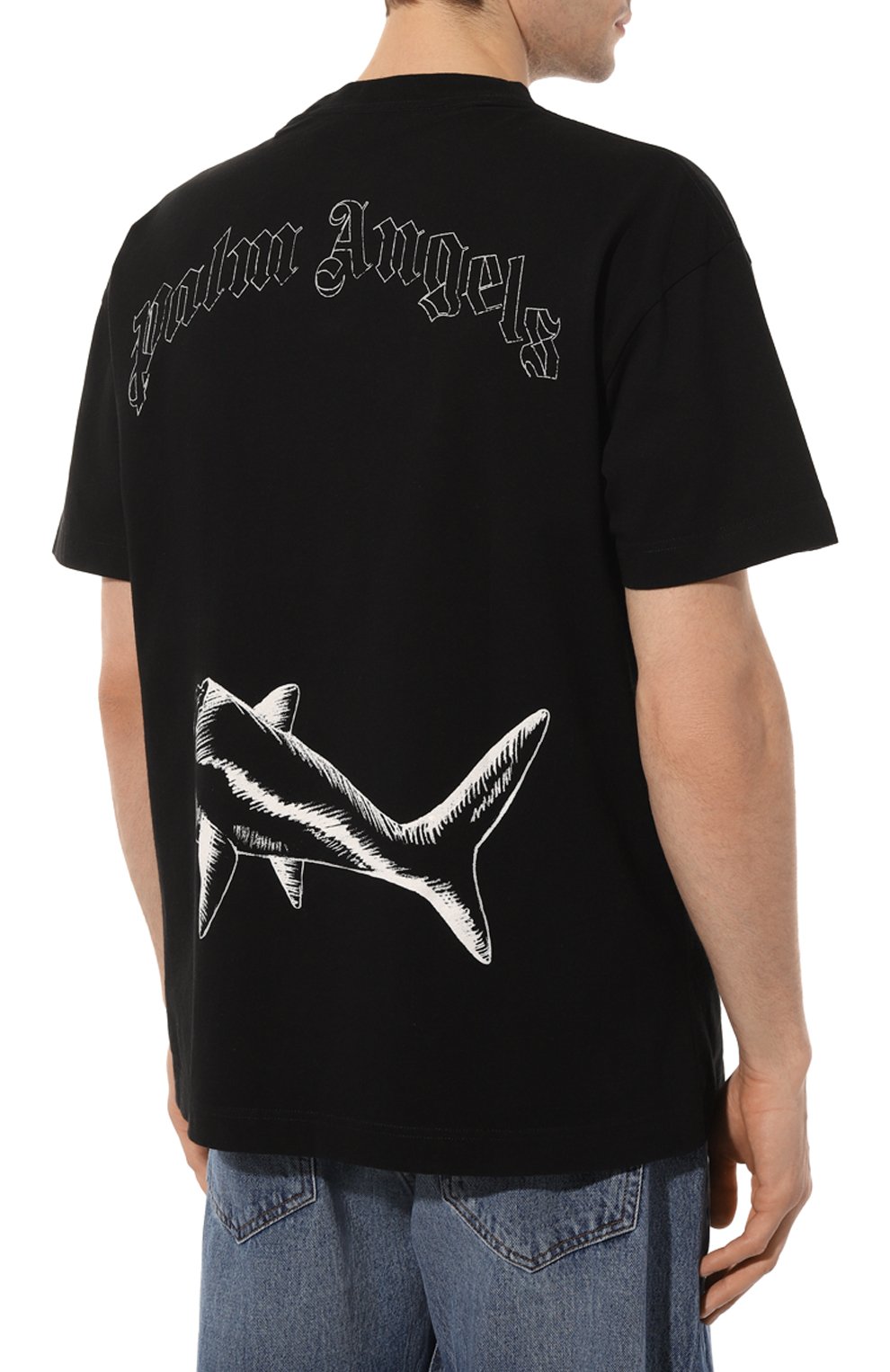 Хлопковая футболка PALM ANGELS, арт. PMAA001S23JER0011003, фото 4