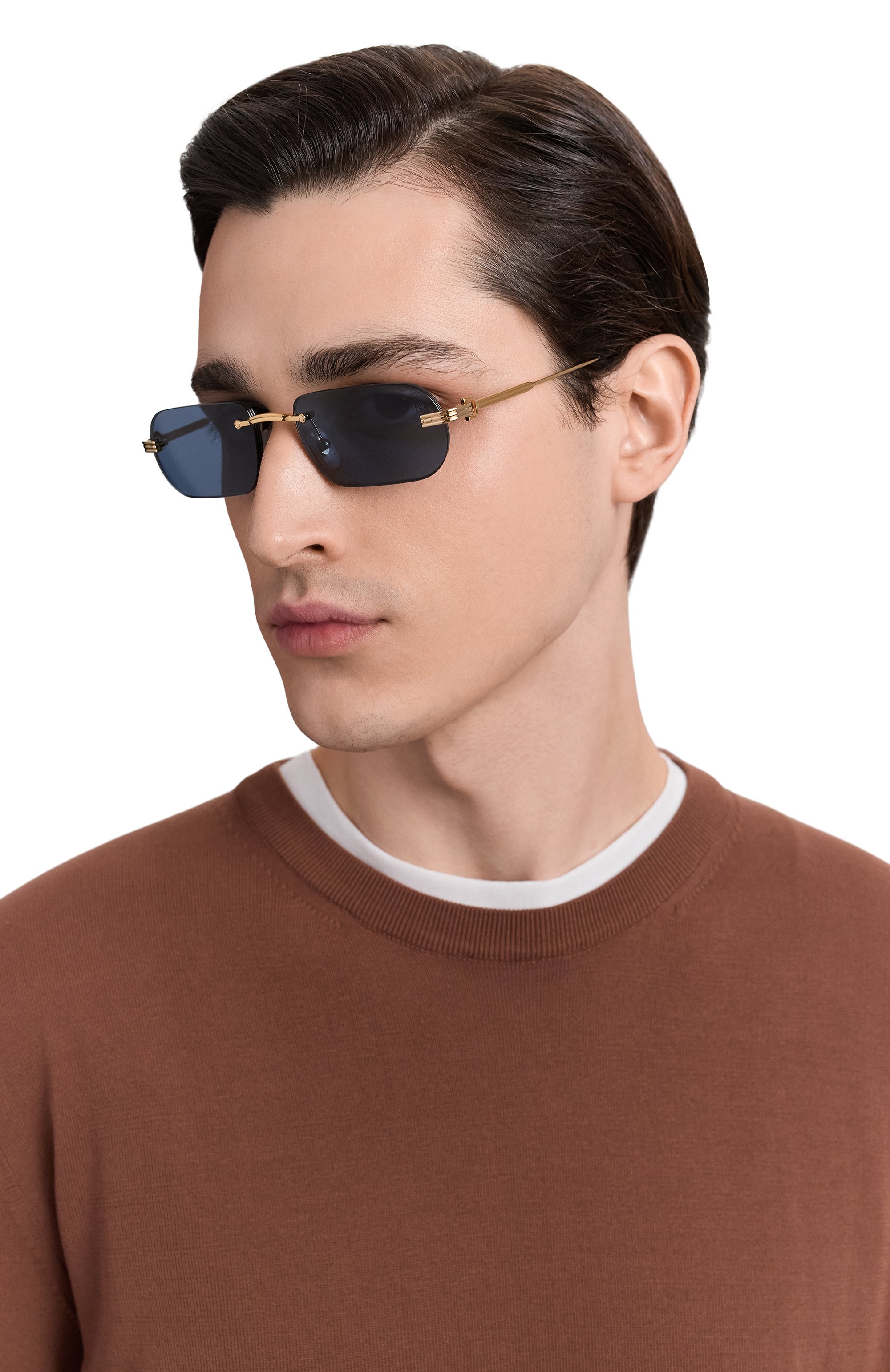 Солнцезащитные очки CARTIER синего цвета по цене 199500 руб., арт. CT0577S 003, фото 2 Солнцезащитные очки CARTIER, арт. CT0577S 003, фото 2