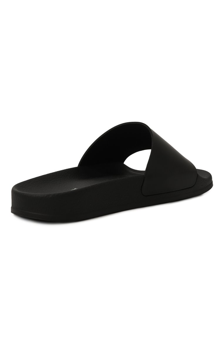Детские шлепанцы OFF-WHITE черного цвета, арт. 0BIC001S24PLA002/35-38 | Фото 3 (Нос: Не проставлено; Материал внутренний: Текстиль; Материал внешний: Резина; Автоматизация состава: Проставлено)