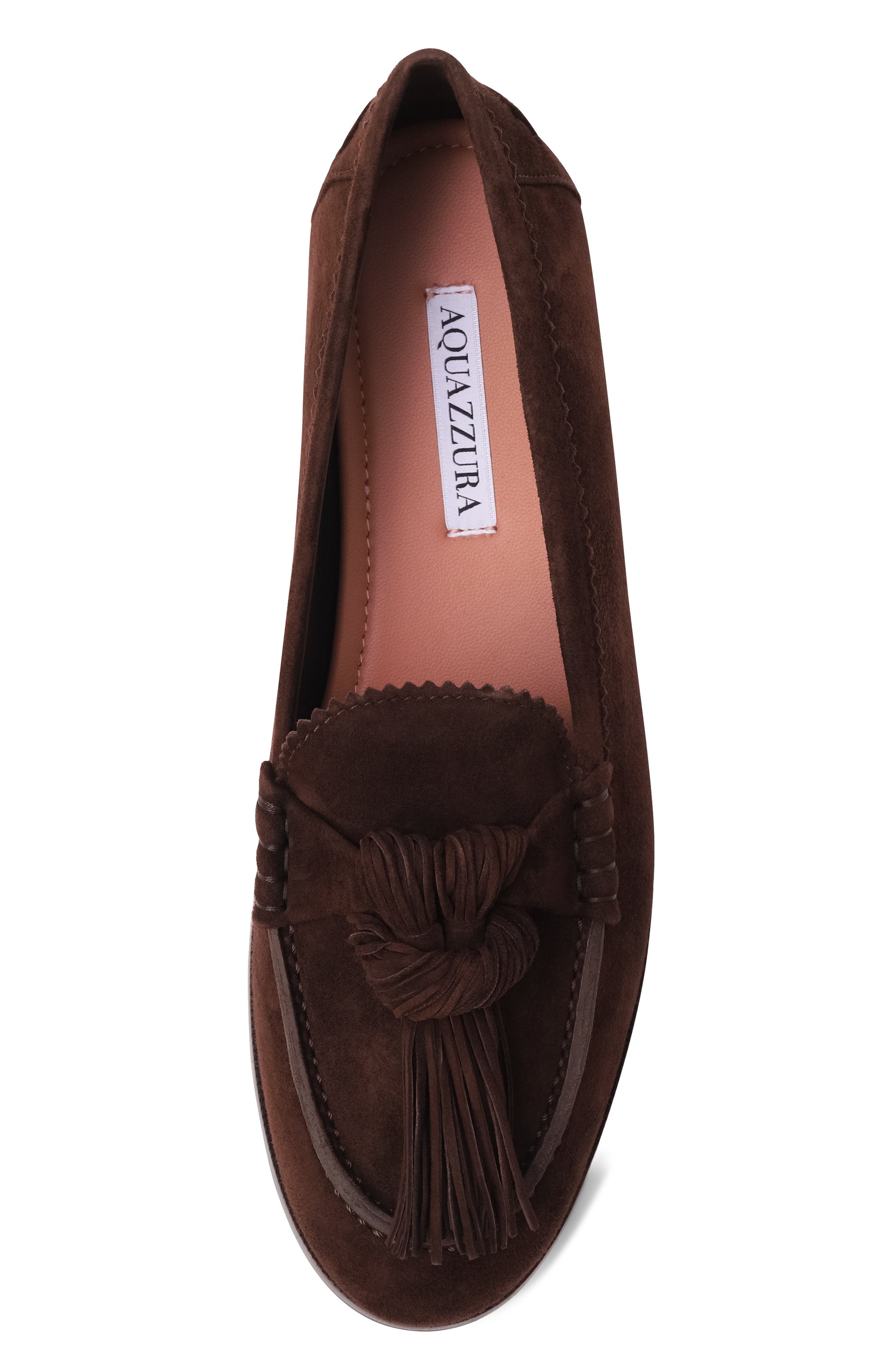 Замшевые лоферы freddie AQUAZZURA, арт. FDEFLAM0-SUE-ESP, фото 6