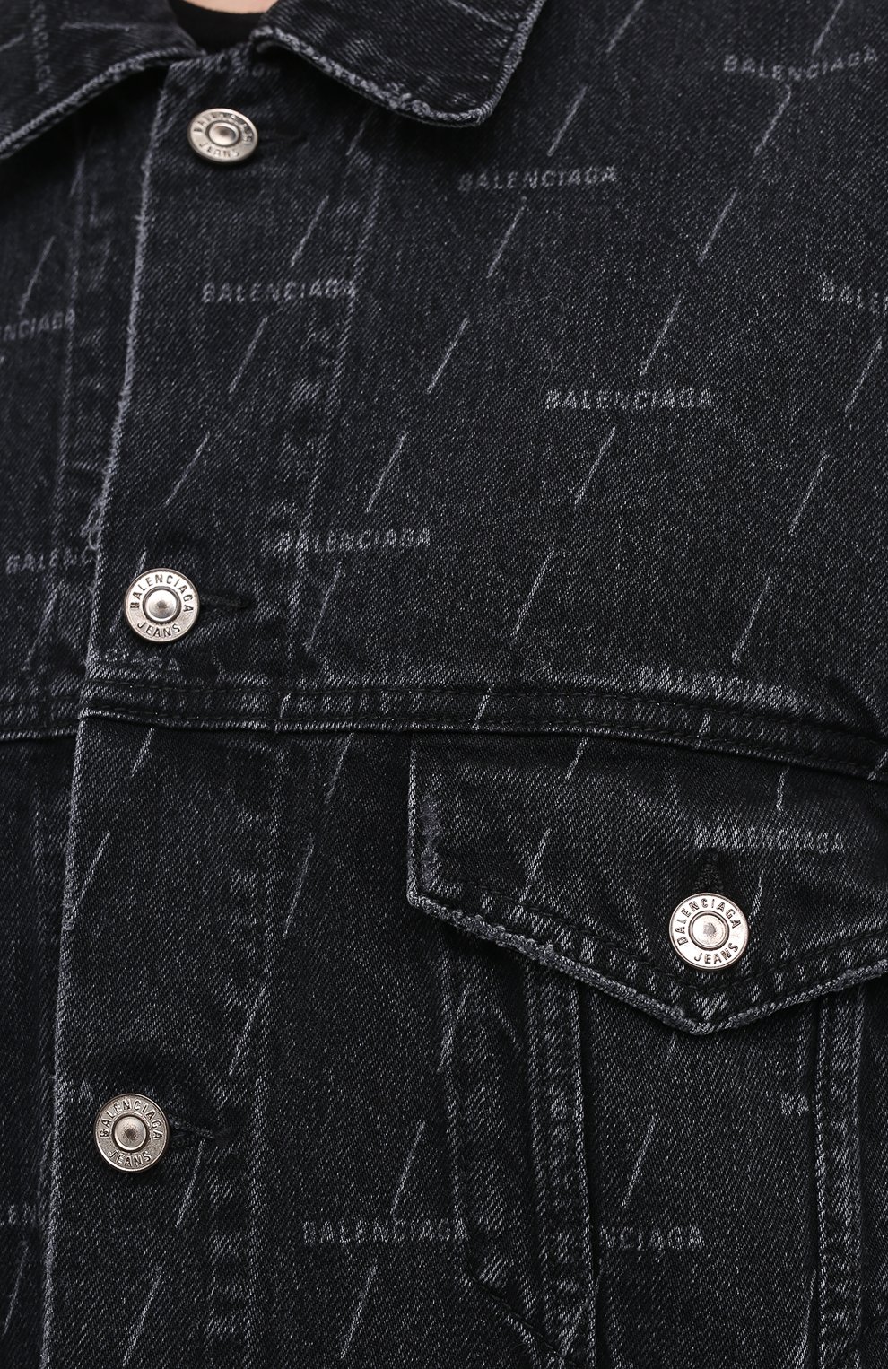 Джинсовая куртка BALENCIAGA темно-серого цвета по цене 109500 руб., арт. 625990/TJW41, фото 5 Джинсовая куртка BALENCIAGA, арт. 625990/TJW41, фото 5