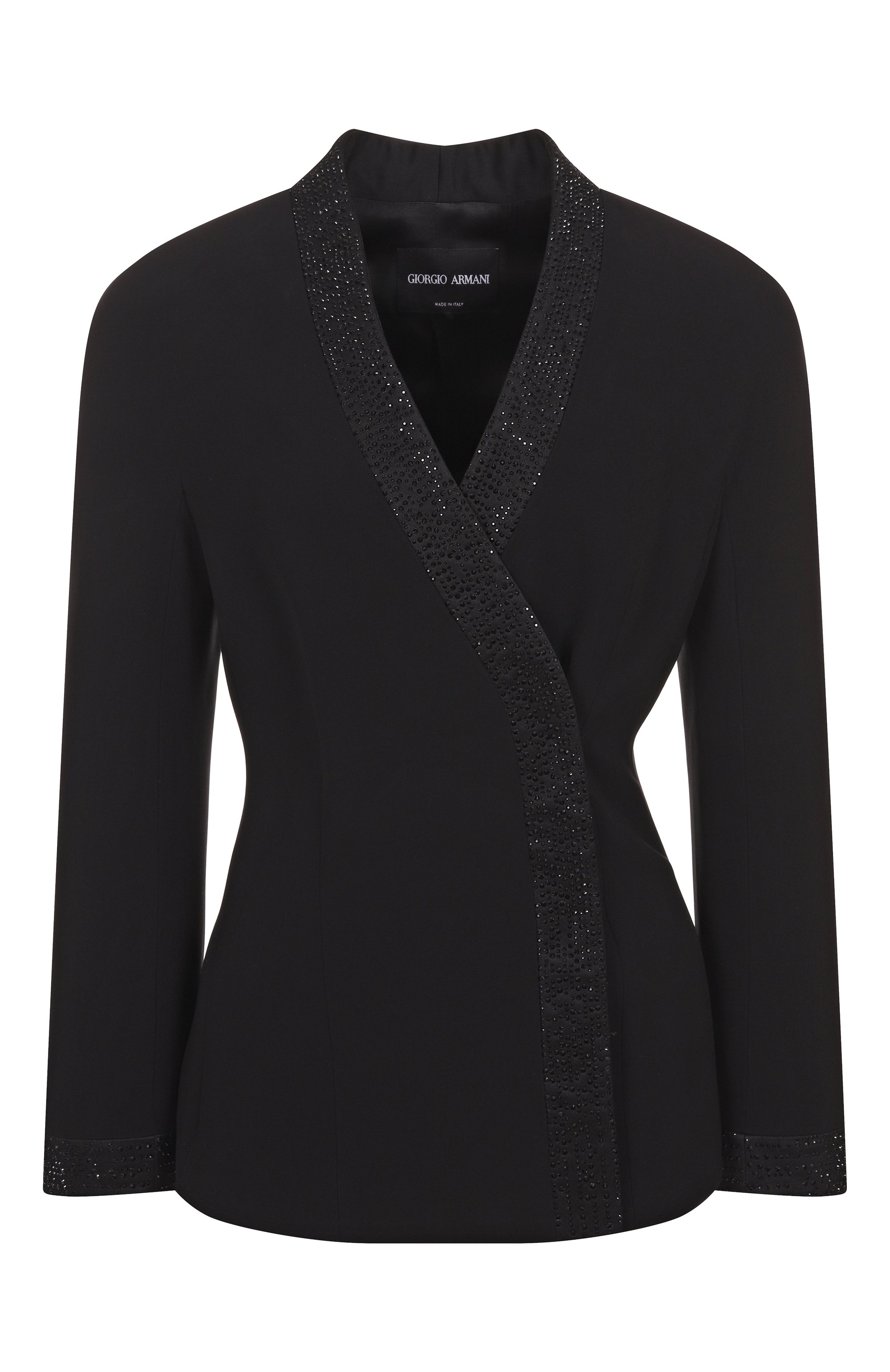Шелковый жакет с отделкой стразами GIORGIO ARMANI, арт. GW000673/AF15921, фото 1