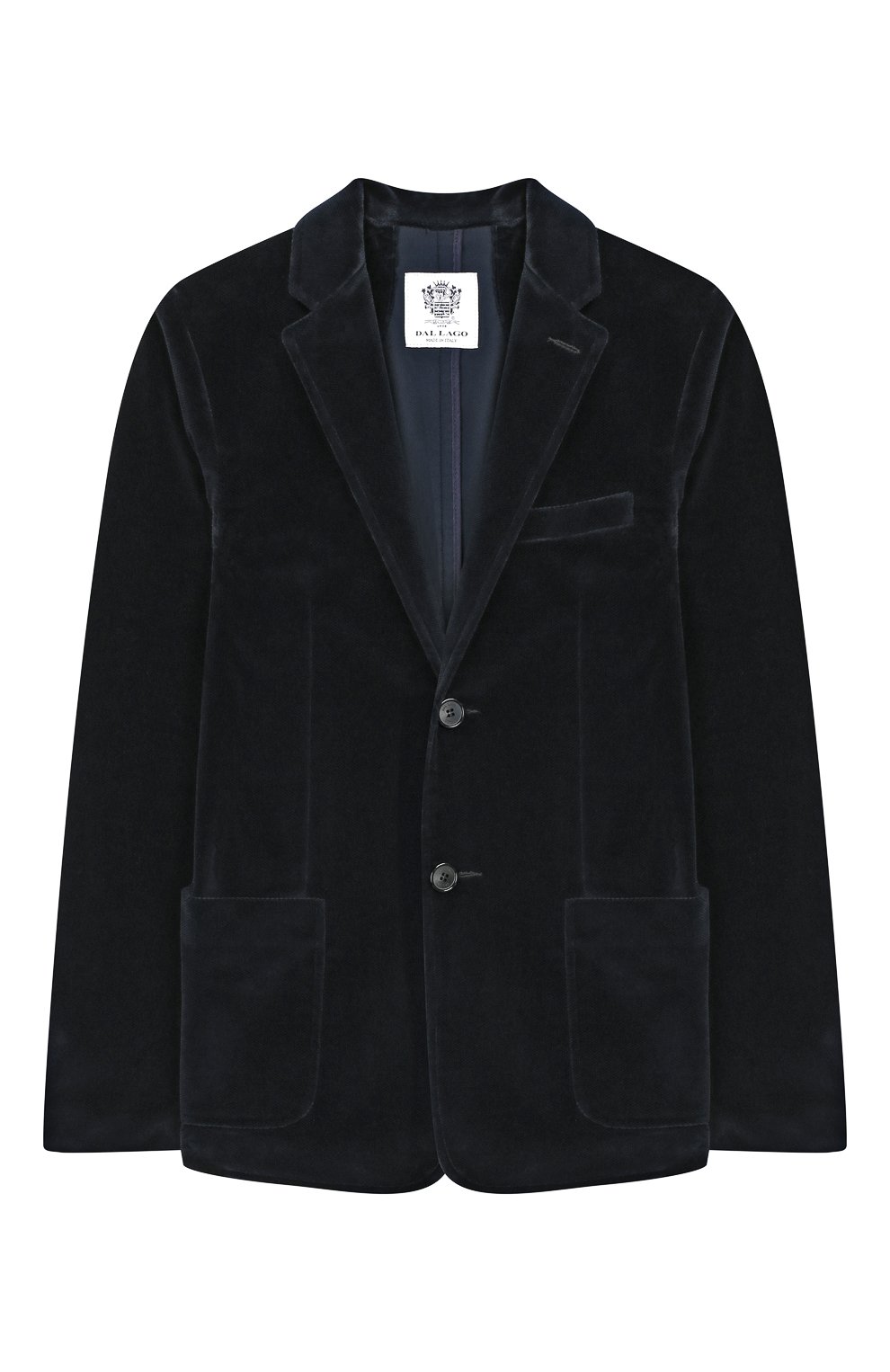 Хлопковый пиджак DAL LAGO темно-синего цвета по цене 28800 руб., арт. W004/8727/7-12, фото 1 Хлопковый пиджак DAL LAGO, арт. W004/8727/7-12, фото 1