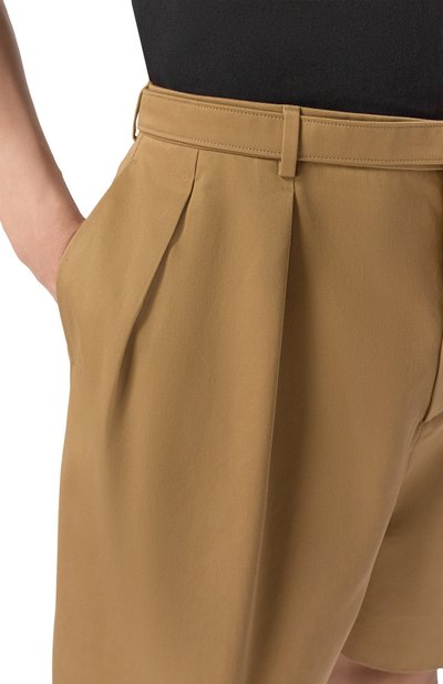 Хлопковые шорты SAINT LAURENT бежевого цвета по цене 191500 руб., арт. 860929/Y7I14, фото 5 Хлопковые шорты SAINT LAURENT, арт. 860929/Y7I14, фото 5