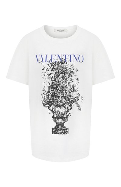 Женская хлопковая футболка VALENTINO, арт. UB3MG08X5UE