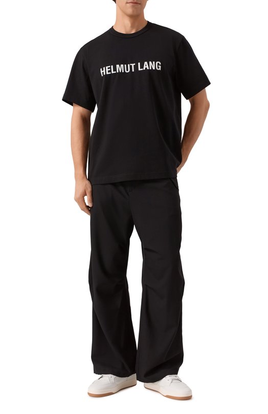 Хлопковая футболка Helmut Lang L09HM523 Чёрный  L09HM523 Фото 2