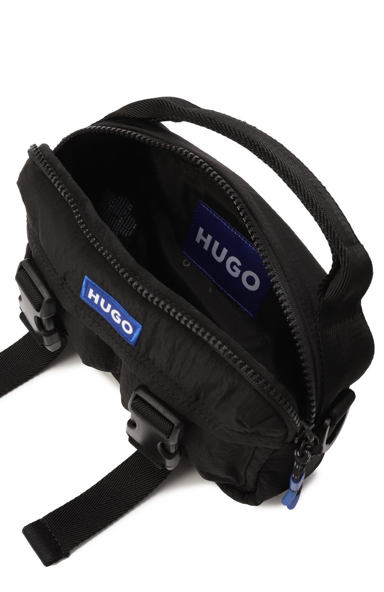 Мужская сумка vytal HUGO BLUE черного цвета, арт. 50541897 | Фото 5 (Ремень/цепочка: На ремешке; Материал: Текстиль; Размер: small)