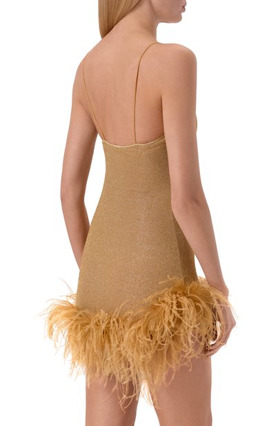 Платье с отделкой перьями OSEREE, арт. LPDS261/LUREX PLUMAGE, фото 3