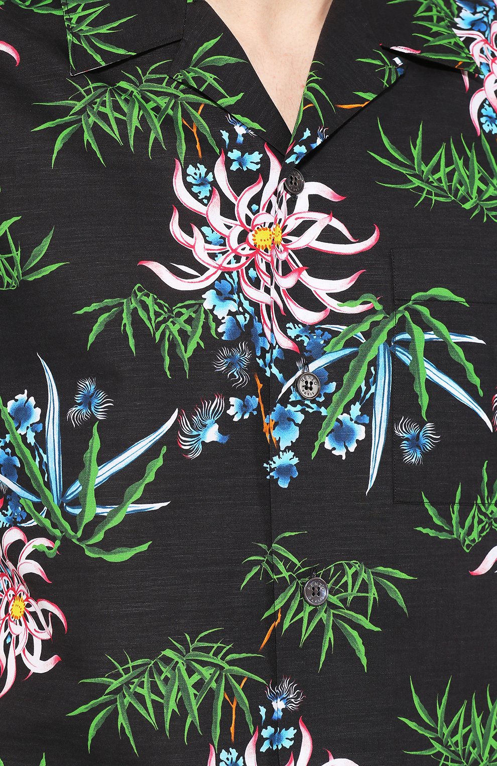Рубашка из смеси хлопка и льна KENZO черного цвета по цене 24250 руб., арт. FA55CH5291LI, фото 5 Рубашка из смеси хлопка и льна KENZO, арт. FA55CH5291LI, фото 5