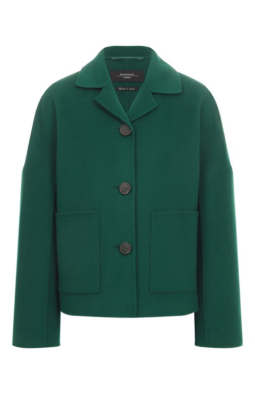 Шерстяное полупальто Weekend Max Mara SALE Зелёный SALE