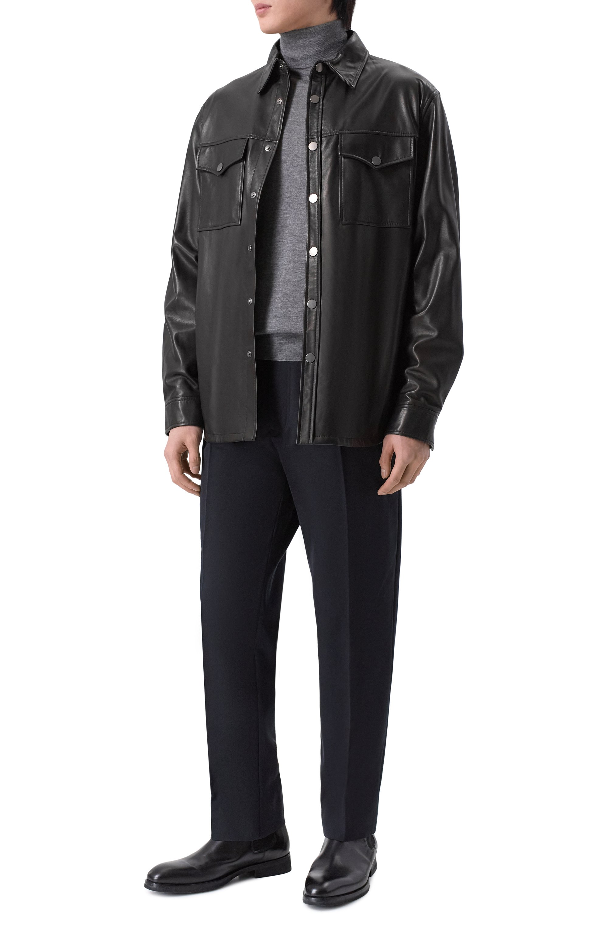 Кожаная куртка-рубашка MVST, арт. 54204/58-68, фото 2