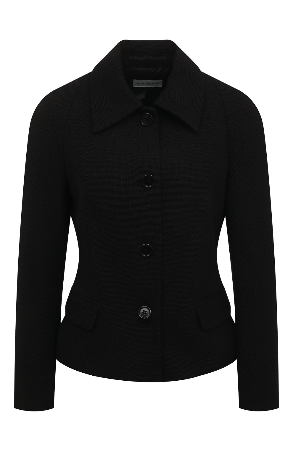 Хлопковый жакет DRIES VAN NOTEN черного цвета по цене 89950 руб., арт. 221-010420-4213, фото 1 Хлопковый жакет DRIES VAN NOTEN, арт. 221-010420-4213, фото 1