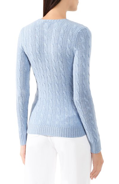 Кашемировый пуловер POLO RALPH LAUREN голубого цвета по цене 52700 руб., арт. 211525818, фото 4 Кашемировый пуловер POLO RALPH LAUREN, арт. 211525818, фото 4