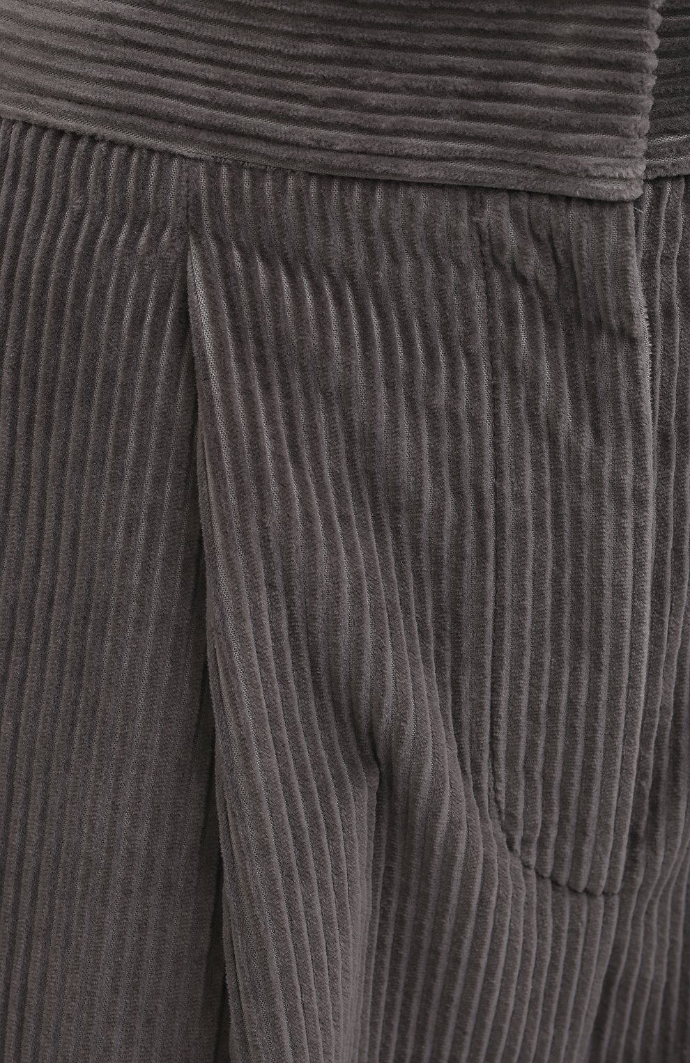 Вельветовые брюки BRUNELLO CUCINELLI серого цвета по цене 106500 руб., арт. MP180P7349, фото 5 Вельветовые брюки BRUNELLO CUCINELLI, арт. MP180P7349, фото 5