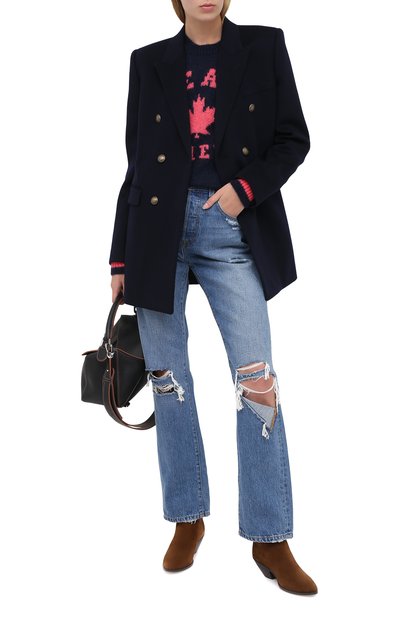 Шерстяной свитер DSQUARED2 синего цвета по цене 51850 руб., арт. S75HA0980/S17414, фото 2 Шерстяной свитер DSQUARED2, арт. S75HA0980/S17414, фото 2
