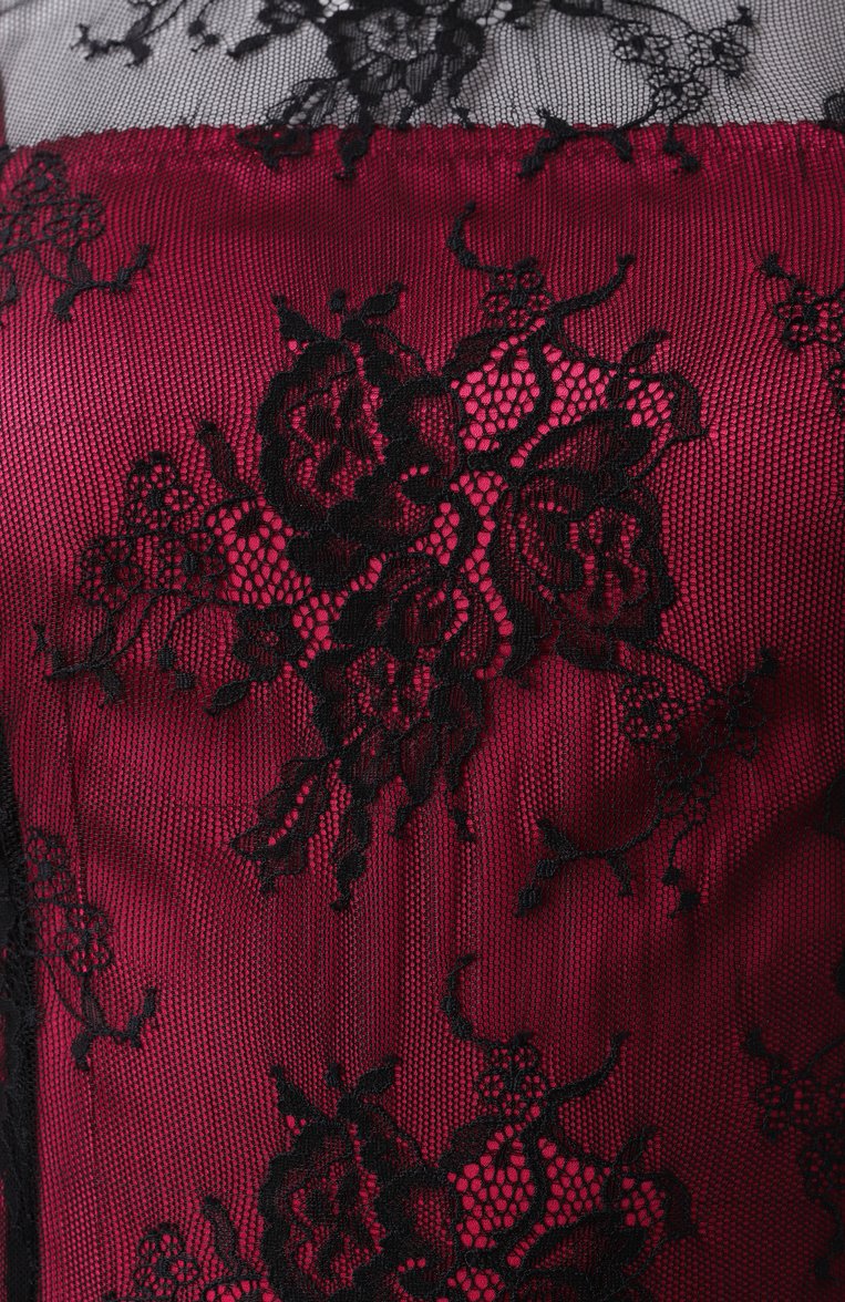 Женское платье DOLCE & GABBANA разноцветного цвета, арт. F6J0RT/FLREW | Фото 6 (Рукава: Длинные; Длина Ж (юбки, платья, шорты): Миди; Женское Кросс-КТ: Платье-одежда; Стили: Романтичный; Случай: Коктейльный; Материал внешний: Синтетический материал; Автоматизация состава: Проставлено; Автоматизация ТО: Проставлено; Размерность: Идёт в размер; Re-sync: On)