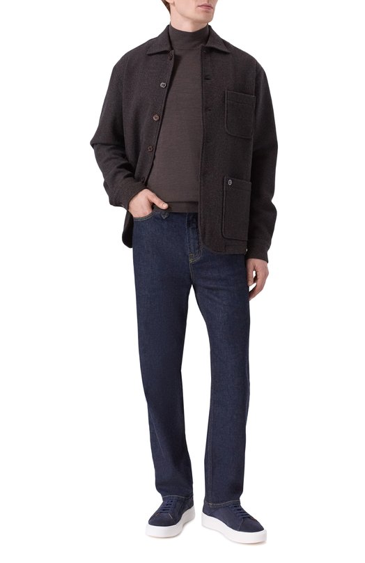 Куртка-рубашка из шерсти и кашемира Stefano Ricci SP007986/WC005R Коричневый  SP007986/WC005R Фото 2