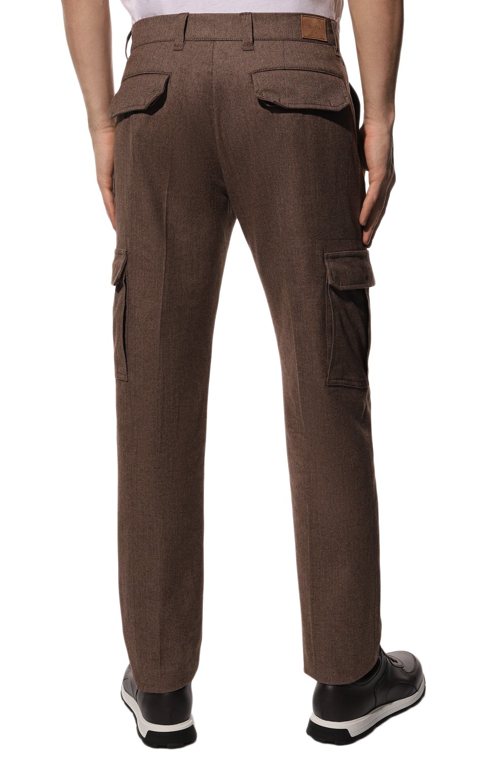 Брюки-карго из хлопка и шерсти MOORER, арт. JERALD-MB/M0UCG100001-TEPA700, фото 4