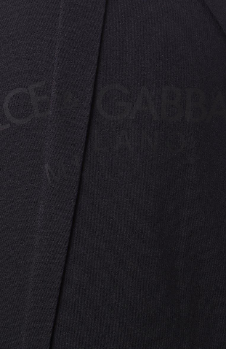 Мужская хлопковая футболка DOLCE & GABBANA черного цвета, арт. G8SN9T/G702M | Фото 6 (Длина (для топов): Стандартные; Принт: С принтом; Стили: Кэжуэл; Материал внешний: Хлопок; Кросс-КТ: Джерси; Мужское Кросс-КТ: Футболка-одежд�а; Автоматизация состава: Проставлено; Автоматизация ТО: Проставлено; Размерность: Идёт в размер; Детали: Без декора; Рукава: Короткие)