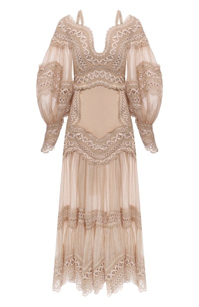 Женское платье изо льна и шелка ZIMMERMANN, арт. 3272DP0S
